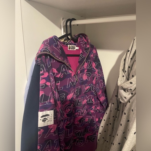 ASNKA BAPE FULL ZIP UP SWEATER (rare) - Picture 5 of 7